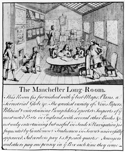 La Grande Salle de Manchester, 1751 (détail) - Casson and Berry